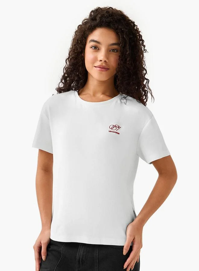 لي كوبر Lee Cooper Cotton T-shirt with Logo Print